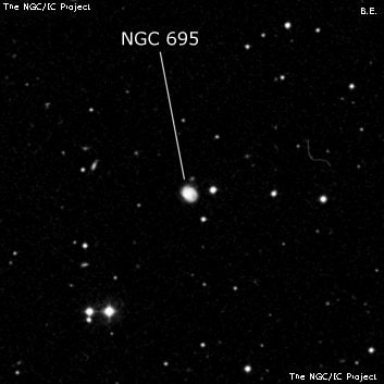 NGC 695 - галактика. Описание NGC 695:, Галактика в созвездии Овен