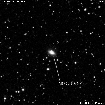 NGC 6954 - линзовидная галактика. Описание NGC 6954:, Галактика в созвездии Дельфин