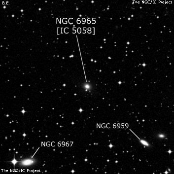 NGC 6965 - линзовидная галактика. Описание NGC 6965:, Галактика в созвездии Водолей