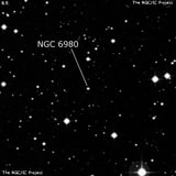 NGC 6980 - одиночная звезда. Описание NGC 6980:, Двойная звезда в созвездии Водолей