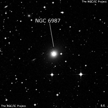 NGC 6987 - эллиптическая галактика. Описание NGC 6987:, Галактика в созвездии Индеец