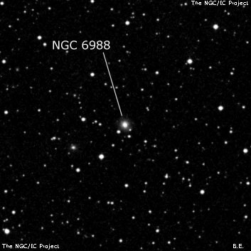 NGC 6988 - спиральная галактика. Описание NGC 6988:, Галактика в созвездии Дельфин