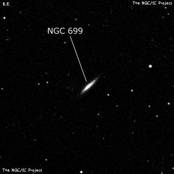 NGC 699 - галактика. Описание NGC 699:, Галактика в созвездии Кит