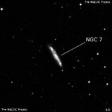 NGC 7 - спиральная галактика с баром. Описание NGC 7:, Галактика в созвездии Скульптор