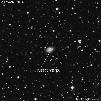 NGC 7003 - галактика. Описание NGC 7003:, Галактика в созвездии Дельфин