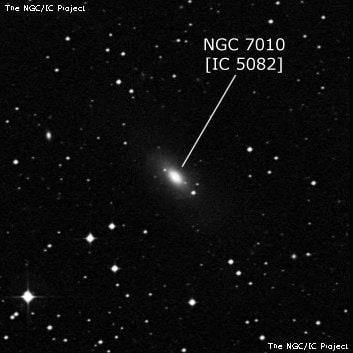 NGC 7010 - эллиптическая галактика. Описание NGC 7010:, Галактика в созвездии Водолей