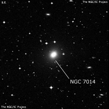 NGC 7014 - эллиптическая галактика. Описание NGC 7014:, Галактика в созвездии Индеец