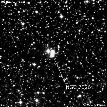NGC 7026 - планетарная туманность. Описание NGC 7026:, Планетарная туманность в созвездии Лебедь