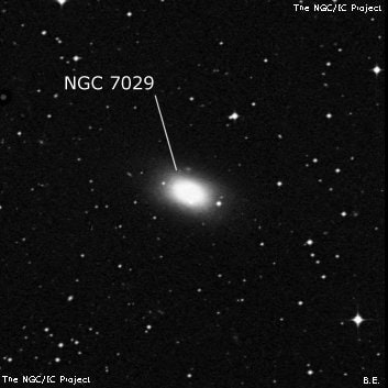 NGC 7029 - эллиптическая галактика. Описание NGC 7029:, Галактика в созвездии Индеец