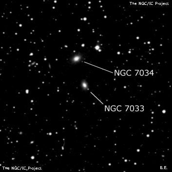 NGC 7033 - галактика. Описание NGC 7033:, Галактика в созвездии Пегас