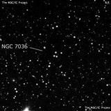 NGC 7036 - три звезды. Описание NGC 7036:, Рассеянное скопление в созвездии Пегас