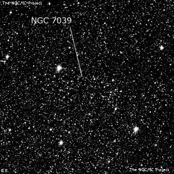 NGC 7039 - рассеянное скопление звёзд. Описание NGC 7039:, Рассеянное скопление в созвездии Лебедь