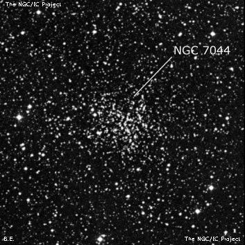 NGC 7044 - рассеянное скопление звёзд. Описание NGC 7044:, Рассеянное скопление в созвездии Лебедь