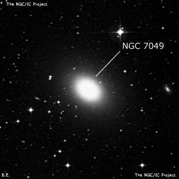 NGC 7049 - линзовидная галактика. Описание NGC 7049:, Галактика в созвездии Индеец