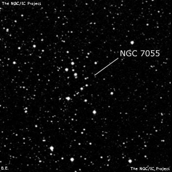 NGC 7055 - группа звёзд. Описание NGC 7055:, Рассеянное скопление в созвездии Цефей