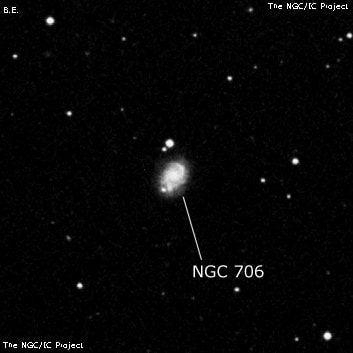 NGC 706 - спиральная галактика. Описание NGC 706:, Галактика в созвездии Рыбы