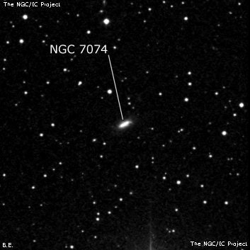 NGC 7074 - галактика. Описание NGC 7074:, Галактика в созвездии Пегас