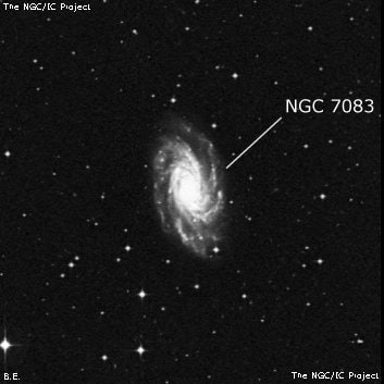 NGC 7083 - галактика. Описание NGC 7083:, Галактика в созвездии Индеец