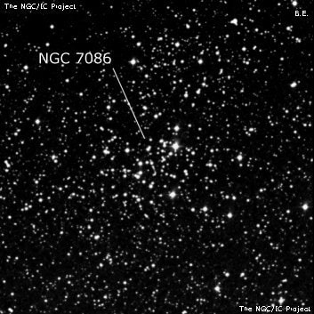 NGC 7086 - рассеянное скопление звёзд. Описание NGC 7086:, Рассеянное скопление в созвездии Лебедь
