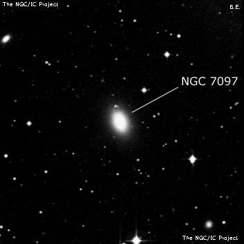 NGC 7097 - эллиптическая галактика. Описание NGC 7097:, Галактика в созвездии Журавль