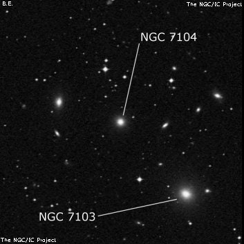 NGC 7104 - эллиптическая галактика. Описание NGC 7104:, Галактика в созвездии Козерог