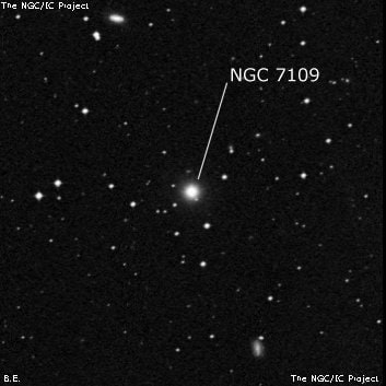 NGC 7109 - эллиптическая галактика. Описание NGC 7109:, Галактика в созвездии Южная Рыба