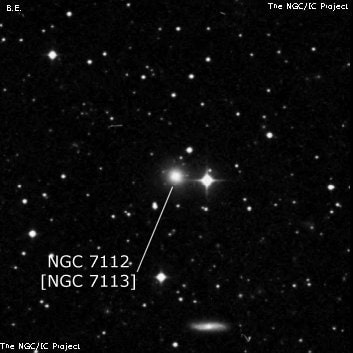 NGC 7112 - эллиптическая галактика. Описание NGC 7112:, Объект глубокого космоса в созвездии Пегас