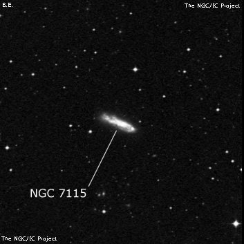 NGC 7115 - спиральная галактика. Описание NGC 7115:, Галактика в созвездии Южная Рыба