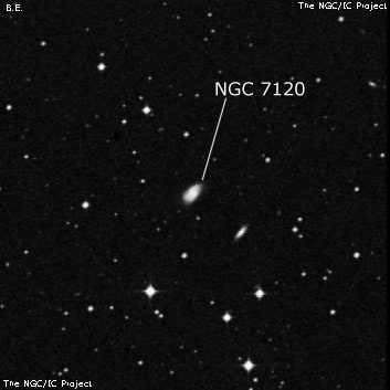NGC 7120 - спиральная галактика. Описание NGC 7120:, Галактика в созвездии Водолей