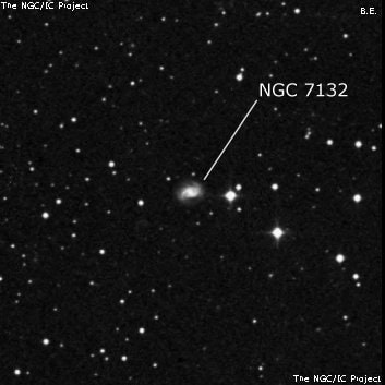 NGC 7132 - спиральная галактика. Описание NGC 7132:, Галактика в созвездии Пегас