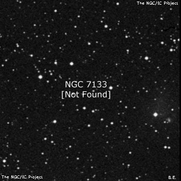 NGC 7133 - по указанным Генри Дрейером координатам, объект повторно не найден; . Описание NGC 7133:, Объект глубокого космоса в созвездии Цефей