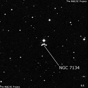 NGC 7134 - группа звёзд. Описание NGC 7134:, Объект глубокого космоса в созвездии Козерог