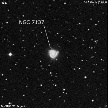 NGC 7137 - спиральная галактика с баром. Описание NGC 7137:, Галактика в созвездии Пегас