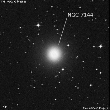 NGC 7144 - эллиптическая галактика. Описание NGC 7144:, Галактика в созвездии Журавль