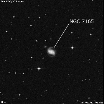 NGC 7165 - галактика. Описание NGC 7165:, Галактика в созвездии Водолей