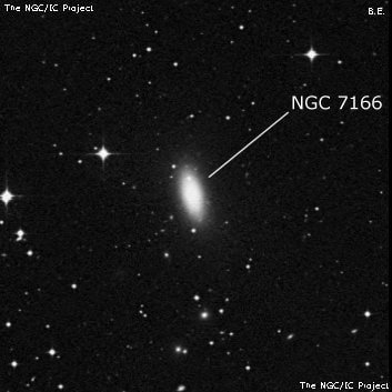 NGC 7166 - галактика. Описание NGC 7166:, Галактика в созвездии Журавль