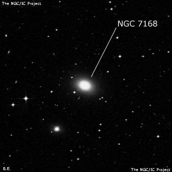 NGC 7168 - эллиптическая галактика. Описание NGC 7168:, Галактика в созвездии Индеец