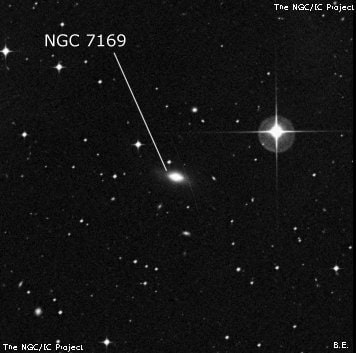 NGC 7169 - спиральная галактика с баром. Описание NGC 7169:, Галактика в созвездии Журавль