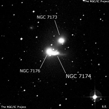 NGC 7174 - галактика. Описание NGC 7174:, Галактика в созвездии Южная Рыба
