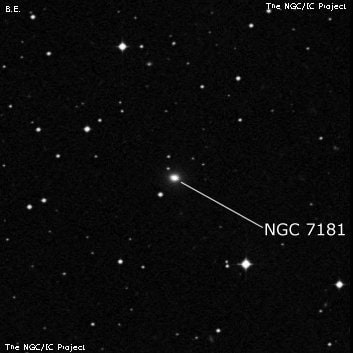 NGC 7181 - линзовидная галактика. Описание NGC 7181:, Галактика в созвездии Водолей