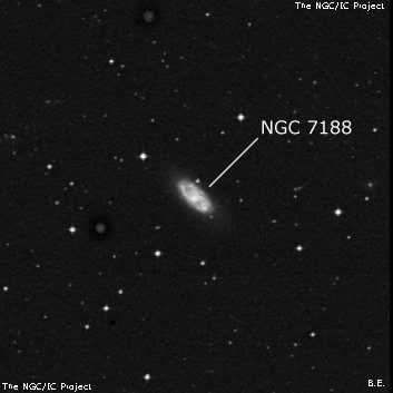 NGC 7188 - спиральная галактика с баром. Описание NGC 7188:, Галактика в созвездии Водолей