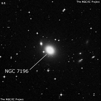 NGC 7196 - эллиптическая галактика. Описание NGC 7196:, Галактика в созвездии Индеец