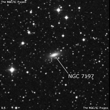 NGC 7197 - спиральная галактика. Описание NGC 7197:, Галактика в созвездии Ящерица