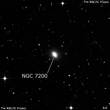 NGC 7200 - эллиптическая галактика. Описание NGC 7200:, Галактика в созвездии Индеец