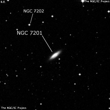 NGC 7201 - спиральная галактика. Описание NGC 7201:, Галактика в созвездии Южная Рыба