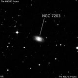NGC 7203 - спиральная галактика с баром. Описание NGC 7203:, Галактика в созвездии Южная Рыба