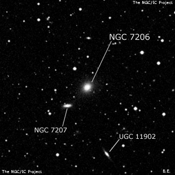 NGC 7206 - линзовидная галактика. Описание NGC 7206:, Галактика в созвездии Пегас