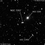 NGC 7207 - линзовидная галактика. Описание NGC 7207:, Галактика в созвездии Пегас