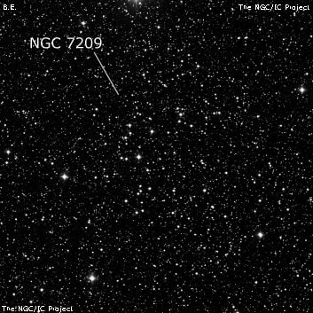 NGC 7209 - рассеянное скопление звёзд. Описание NGC 7209:, Рассеянное скопление в созвездии Ящерица
