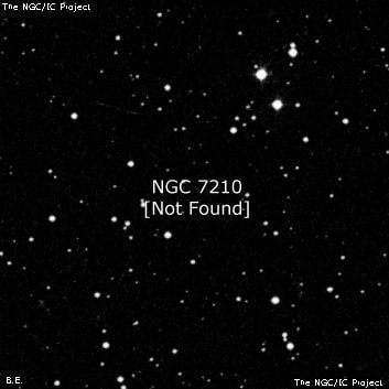 NGC 7210 - по указанным Генри Дрейером координатам, объект повторно не найден; . Описание NGC 7210:, Галактика в созвездии Пегас